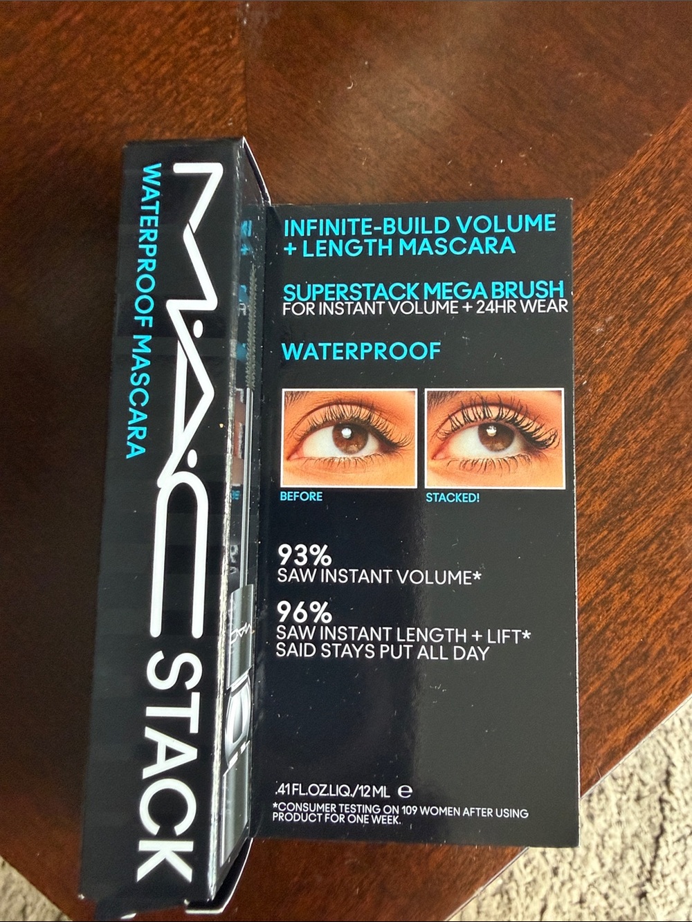 MAC Cosmetics Waterproof Mascara in Black nwt full size .41 fl oz or 12 ml